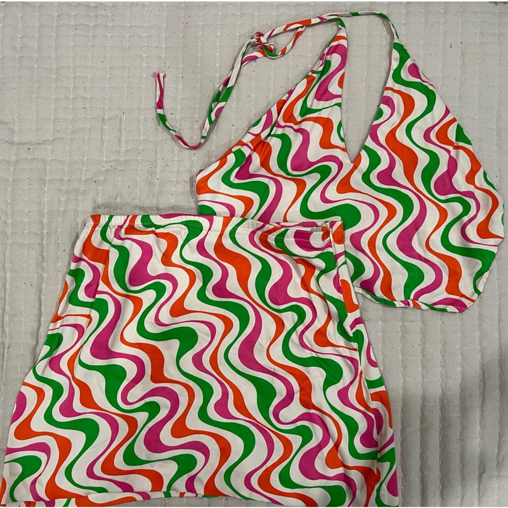 2 piece printed set
